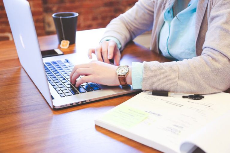 Marketing - student, typing, keyboard