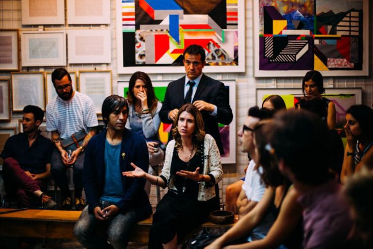 Communication - people meeting in room