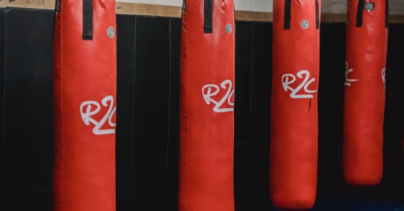 Supply Chains - Interior of boxing gym with heavy punching bags hanging on chains for workout