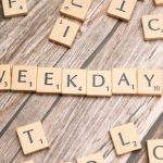 Workweek - Scrabble words spelling out the word wednesday